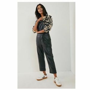 NWT Anthropologie Leather Jumpsuit